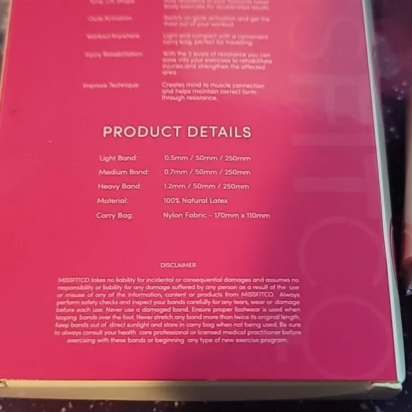 MISSFITCO Booty Bands NWT - Picture 5 of 7